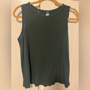 Old Navy Dark Green Ribbed Tank Top